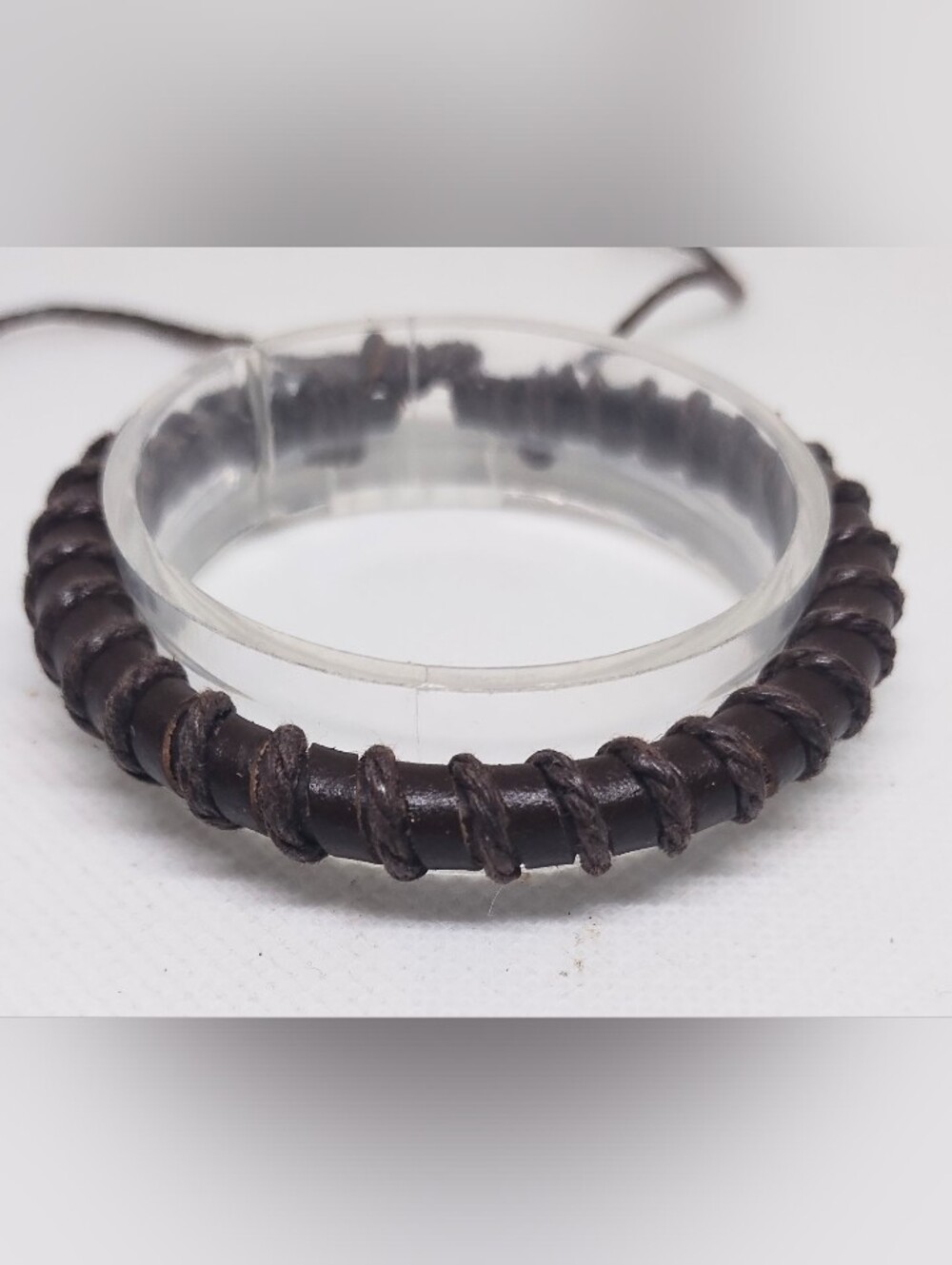 Men's Bracelet Leather Braided Brown Jewelry New G16